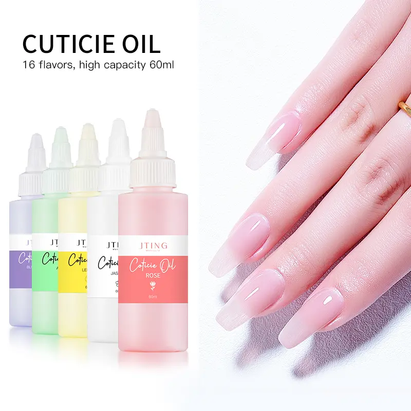 JTING High Capacity 16 Flavors 60ml Nail Treatment Cuticle Oil OEM LOGO Label Design Nail Care Surface Revitalize Nutrition Oil